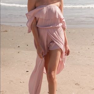 American Threads purple maxi romper, size small, NWT